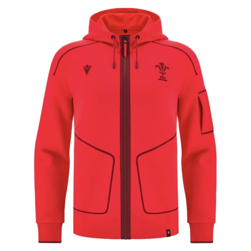 2025-2026 Wales WRU Ath Travel Player Full Zip (Red)