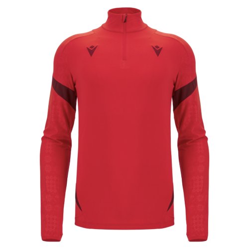 2025-2026 Wales WRU Training Player Quarter Zip Top (Red)