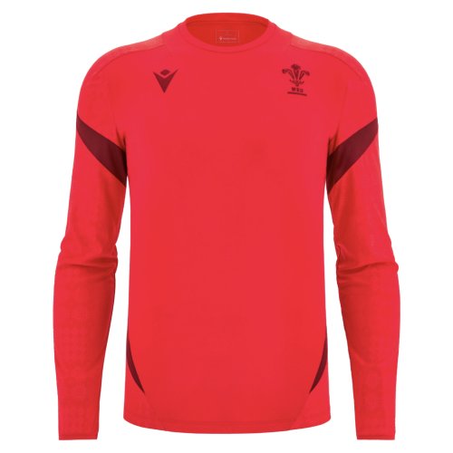 2025-2026 Wales WRU Rugby LS Player Training Shirt (Red)