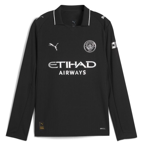 2025-2026 Man City Long Sleeve Away Shirt (Kids)