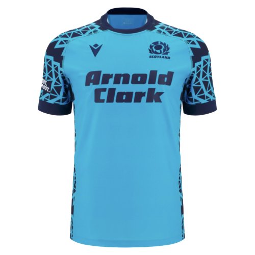 2025-2026 Scotland Rugby Training Jersey (Navy-Sky) - Kids