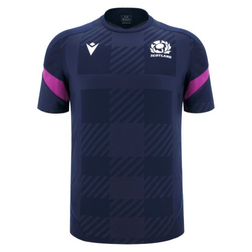 2025-2026 Scotland Rugby Training Poly Shirt (Navy) - Kids