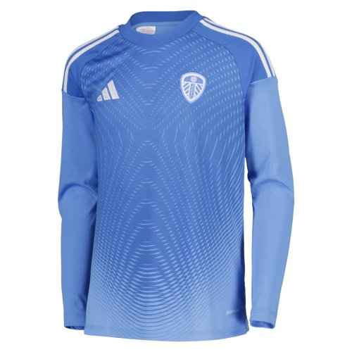2025-2026 Leeds Home Long Sleeve Goalkeeper Shirt (Blue) - Kids