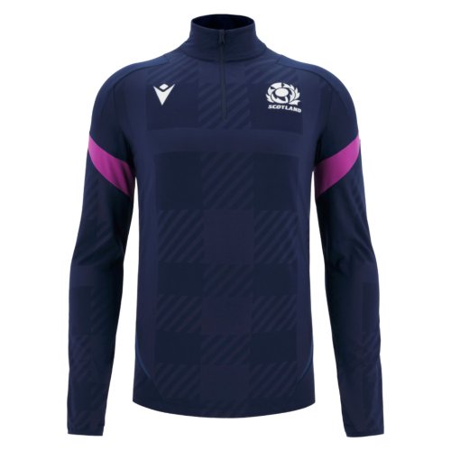 2025-2026 Scotland Rugby 1/4 Zip Training Top (Navy) - Kids