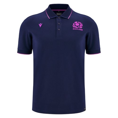 2025-2026 Scotland Rugby Ath Polo Piquet Shirt (Navy)