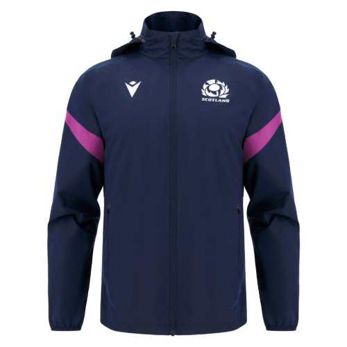2025-2026 Scotland Rugby Training Rainjacket (Navy)