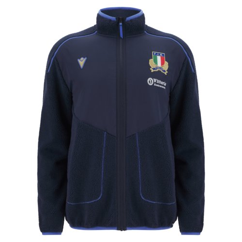 2025-2026 Italy FIR Rugby Ath Teddy Jacket (Navy)