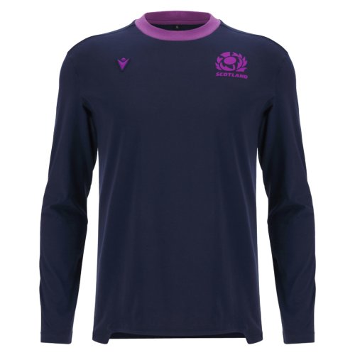 2025-2026 Scotland Rugby Ath Cotton LS Tee (Navy)