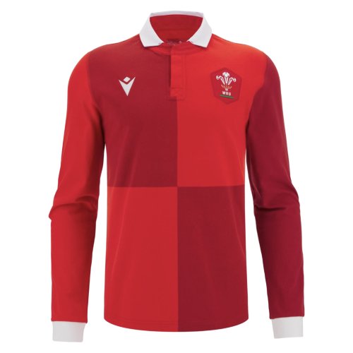 2025-2026 Wales Home Cotton LS Rugby Shirt
