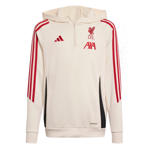 2025-2026 Liverpool Track Hoody (White) - Kids