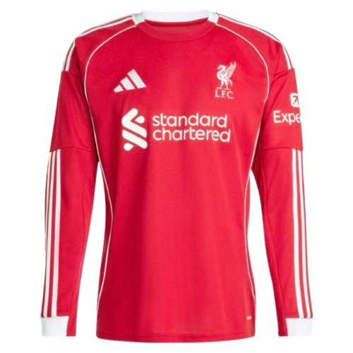 2025-2026 Liverpool Long Sleeve Home Shirt