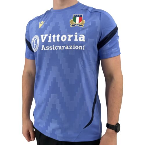 2025-2026 Italy Rugby Staff Training Shirt (Blue)
