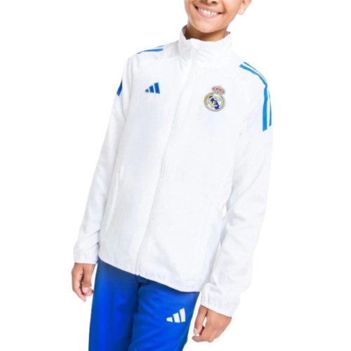 2025-2026 Real Madrid EU Presentation Jacket (White) - Kids