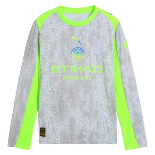 2025-2026 Man City Long Sleeve Third Shirt (Kids)