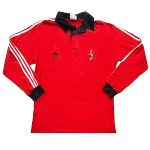 AC Milan 2004 Adidas Long Sleeve Polo Shirt ((Excellent) M)