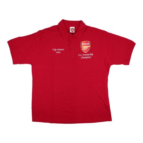 Arsenal 2002 Premier League and FA Cup Double Winner Polo Shirt ((Excellent) L)