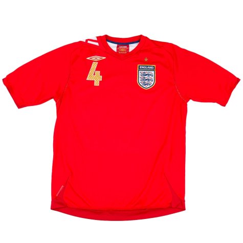 England 2006-08 Away Gerrard #4 (XXL) (Excellent)