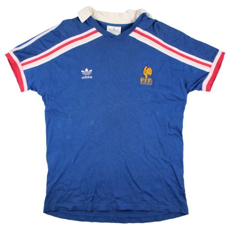 France 1986-90 Home Shirt (L) (Excellent)