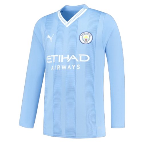 Manchester City 2023-2024 Puma Home Long Sleeved Shirt (S) (Good)