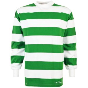 TOFFS Retro Football Shirt Emerald/White Hoop