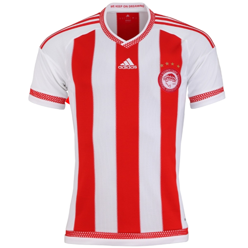 2015-16 Olympiakos Adidas Home Football Shirt (M) (Good)