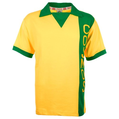 New York Cosmos Retro Yellow Short Sleeved Football Shirt