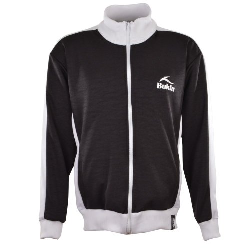BUKTA Track Top Black with White Panels/Cuffs
