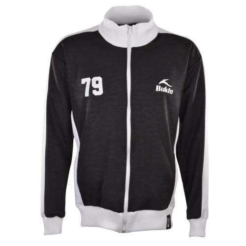 BUKTA Heritage Track Top Black with White Panels/Cuffs