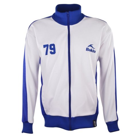 BUKTA Heritage Track Top White with Royal Panels/Cuffs/W'Ba
