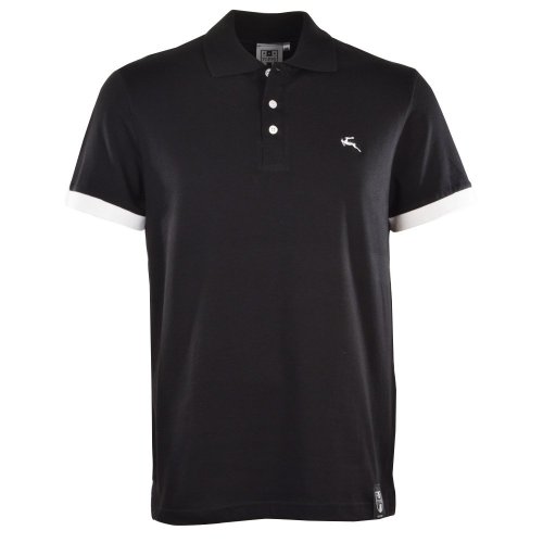 BUKTA Lifestyle Polo Black with White Cuffs