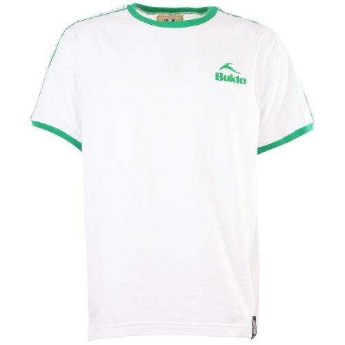 BUKTA Ringer T-Shirt - White/Green 25.00