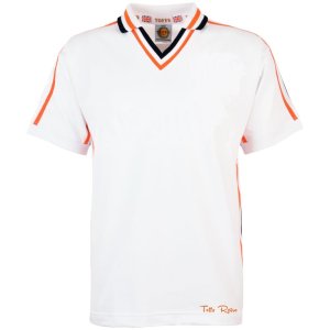 TOFFS Retro White Short Sleeve Shirt With Orange/Black Tape