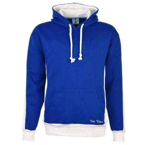 Toffs Retro Royal Hoodie - White Sleeve Panels