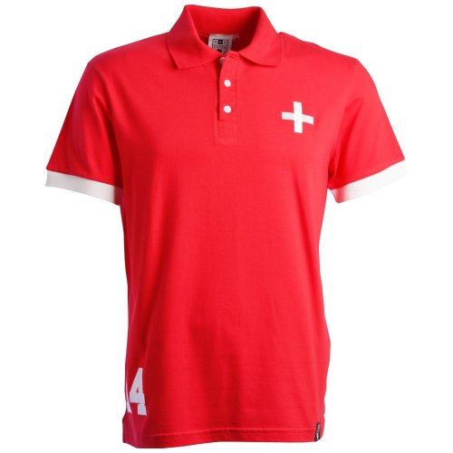 Switzerland No 14 Red Polo Shirt