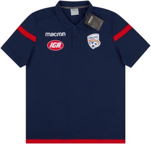 2018-19 Adelaide United Macron Polo T-shirt Navy 2018-19 Adelaide United Macron Polo T-shirt Navy