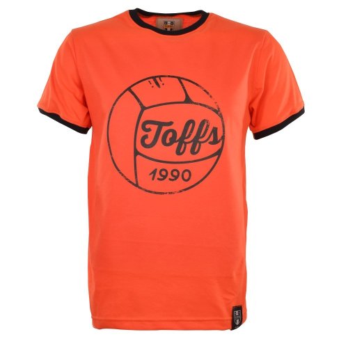 TOFFS Football T-Shirt - Orange/Black Ringer