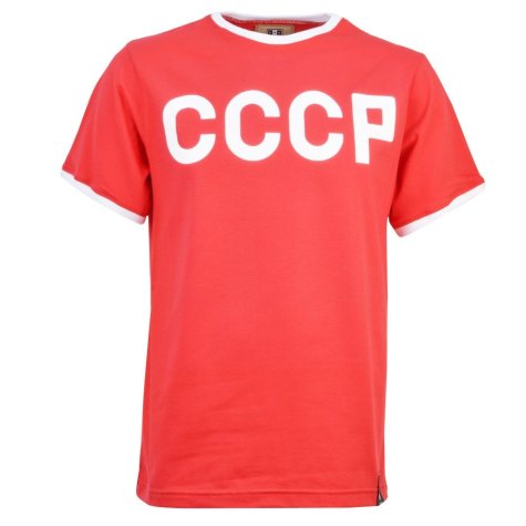 Soviet Union (CCCP) 12th Man T-Shirt - Red/White Ringer