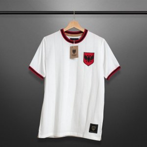 Vintage Albania White Shqiponjë Soccer Shirt