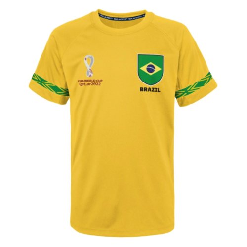 Brazil Official World Cup Poly Tee (Yellow)