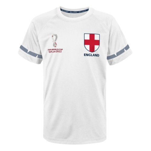 England Official World Cup Poly Tee (White)