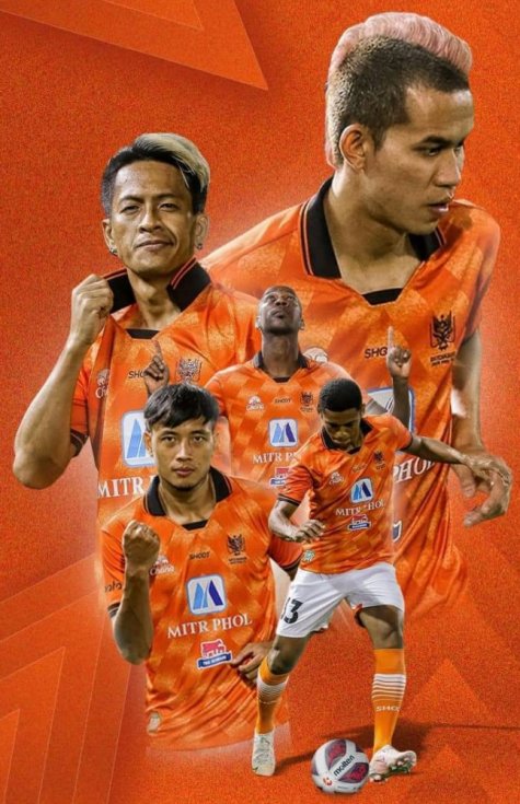 2021 Ratchaburi Mitr Phol FC Home Orange Player Edition Shirt