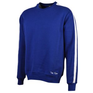 Toffs Retro Royal Sweatshirt - White Sleeve Panels