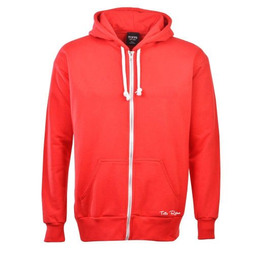 Toffs Retro Red Zipped Hoodie