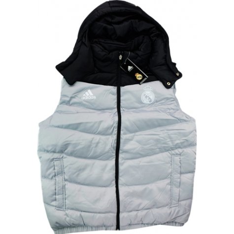 2015-16 Real Madrid Adidas Padded Down Gilet (Grey)