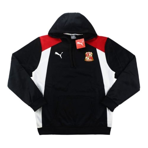 2016-17 Swindon Town Puma Hooded Training Top (Black)