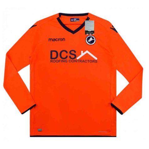 2018-2019 Millwall Macron Authentic Third Long Sleeve Football Shirt