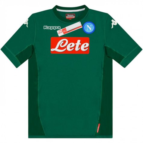 2017-2018 Napoli Kappa Home Authentic European Goalkeeper Shirt