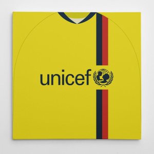 Barcelona 08/09 Away Football Canvas Print Barcelona 08/09 Away Football Canvas Print