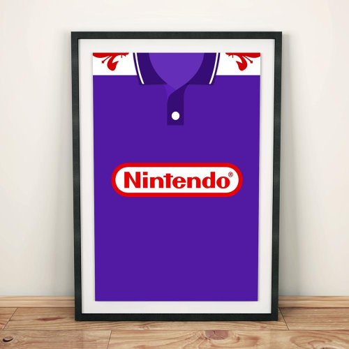 Fiorentina 1998 Football Shirt Art Print