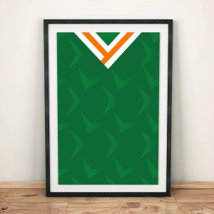 Ireland 1990 Football Shirt Art Print Ireland 1990 Football Shirt Art Print